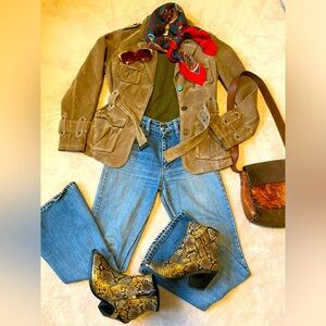 Vintage Green suede jacket